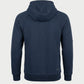 Vohl Heavyweight Fleece Hoody - Detroit Blue - SKU WW-PO-600, back view with relaxed fit and ribbed hem | color:Detroit Blue