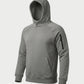 Vohl Heavyweight Fleece Hoody - Pewter - SKU WW-PO-700, angled front view with hood up and sleeve zip pocket | color:Pewter