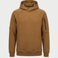 Vohl Heavyweight Fleece Hoody – Tobacco – SKU WW-PO-800, front view with kangaroo pocket and ribbed cuffs | color:Tobacco