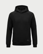 Vohl Heavyweight Fleece Hoody - Deep Forest Green - SKU WW-PO-400, front view with kangaroo pocket and ribbed cuffs | color:Black