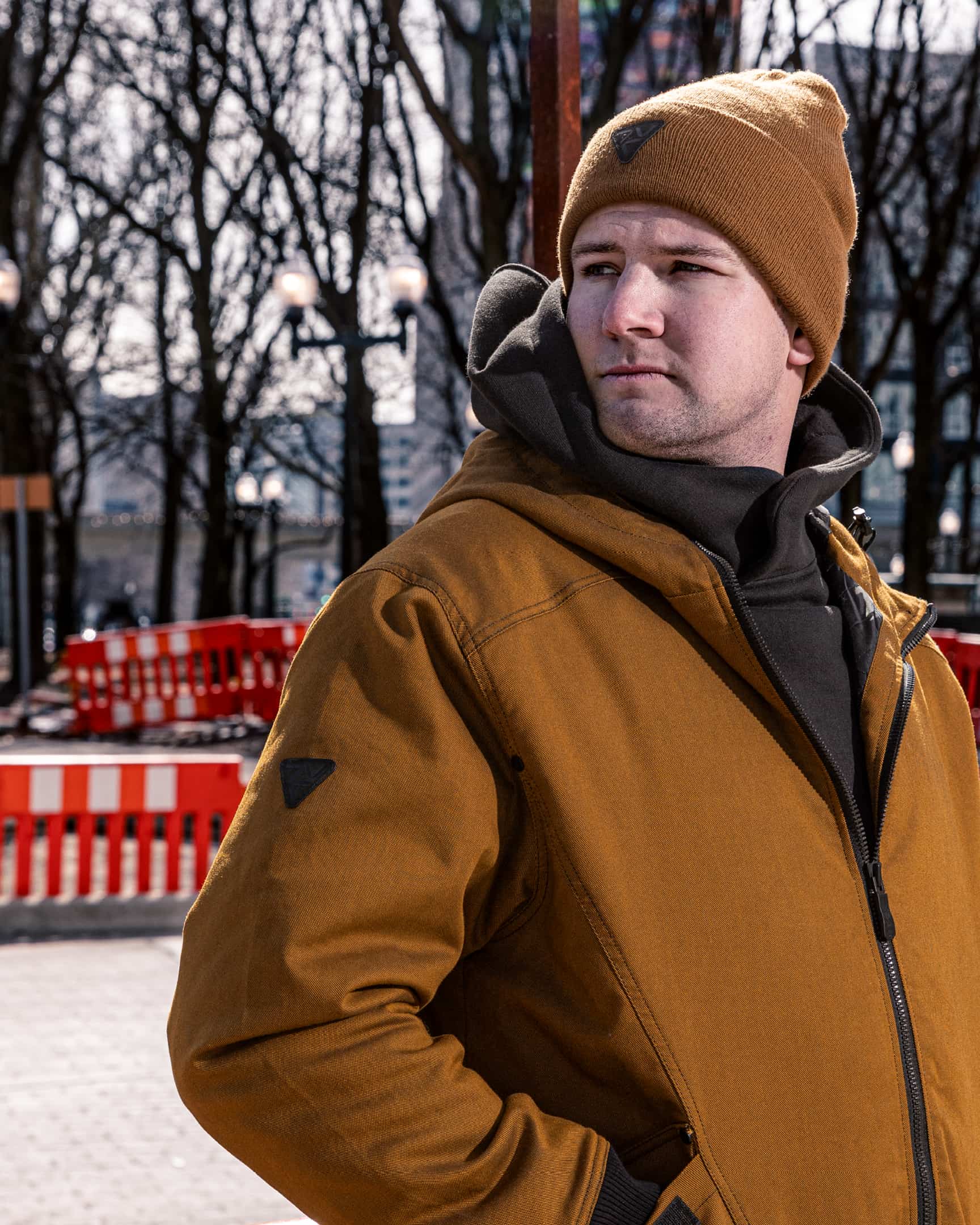 Vohl Quilted Lined Jacket – Tobacco – SKU WW-UJ-800, lifestyle | color:Tobacco