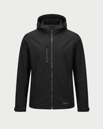 Vohl Lined Winter Jacket - Black - SKU WW-WJ-900, front view with full zip, hood, zip chest pocket and Cordura reinforced outer shell | color:Black