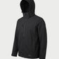 Vohl Lined Winter Jacket - Black - SKU WW-WJ-900, angled front view with hood, full zip closure, chest pocket and Cordura outer shell | color:Black