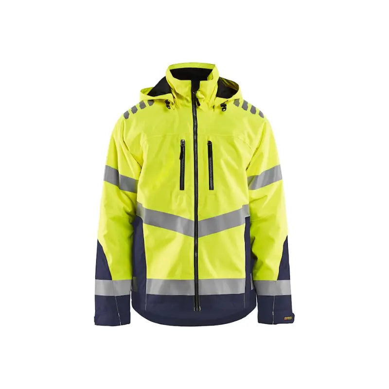 Blaklader 4789 Hi-Vis Air Mesh Jacket, yellow and navy blue, front view