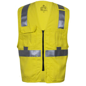 Power Solutions DRIFIRE Hi-Vis Twill Deluxe Vest FR, Type R Class 2, CAT 2