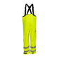 NASCO ArcJoule women's FR rain bib overalls in fluorescent yellow, back view