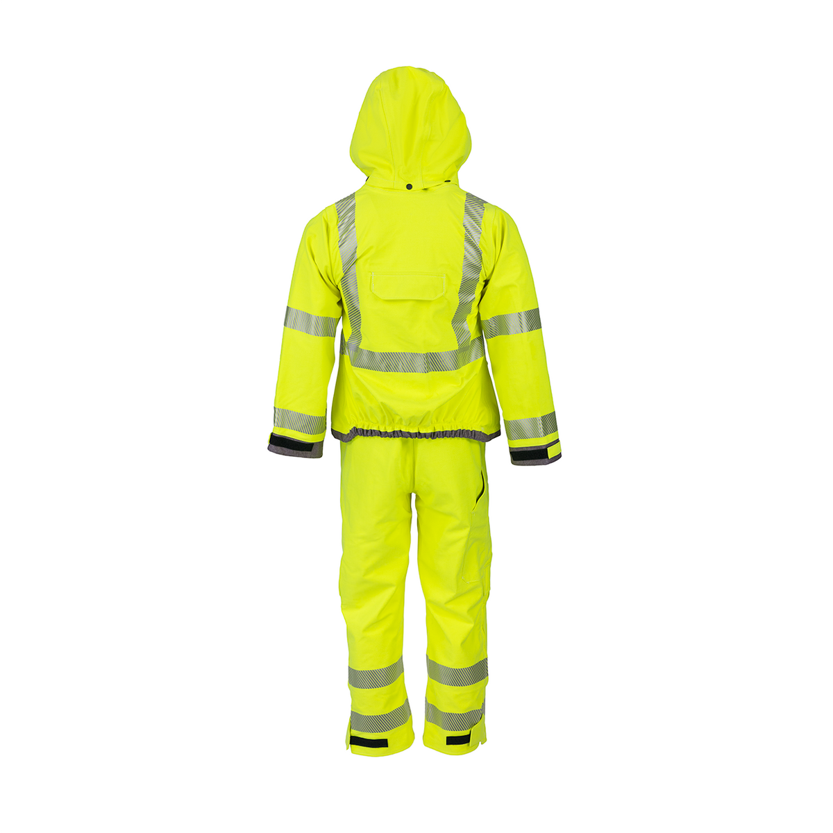 NASCO ArcJoule women's FR rain jacket and bib overalls, full-suit view