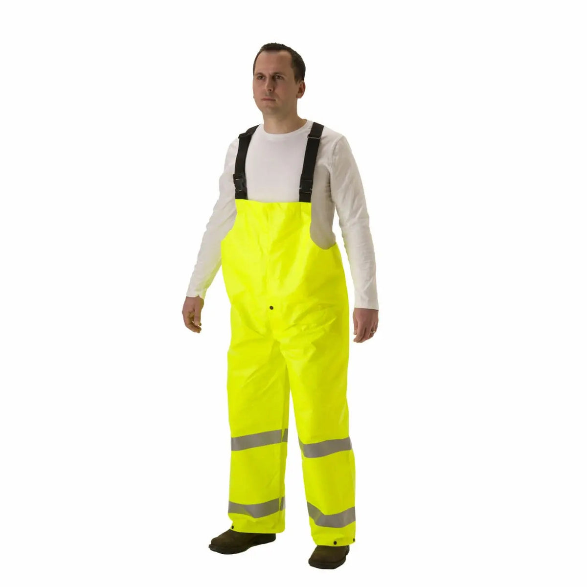 NASCO ArcLite Air FR rain bib overalls, reflective trim detail
