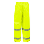 NASCO ArcLite Air FR rain pants in fluorescent yellow, front view