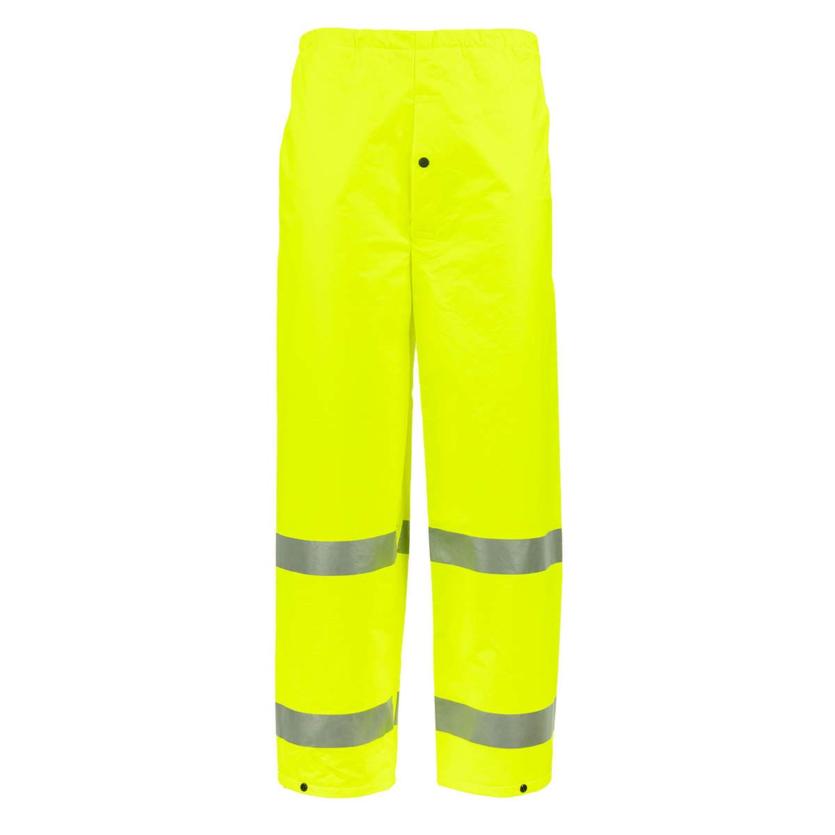 NASCO ArcLite Air FR rain pants in fluorescent yellow, side view