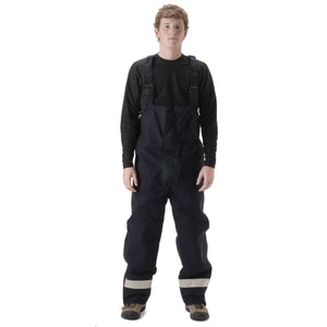NASCO MP3 FR rain bib overalls in Navy, front view