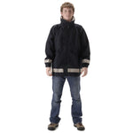 NASCO MP3 FR rain jacket in Navy, front view