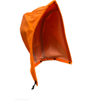NASCO PetroLite detachable rain hood in International Orange, front view