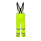 NASCO Sentinel women's FR rain bib overalls in Fluorescent Yellow, back view