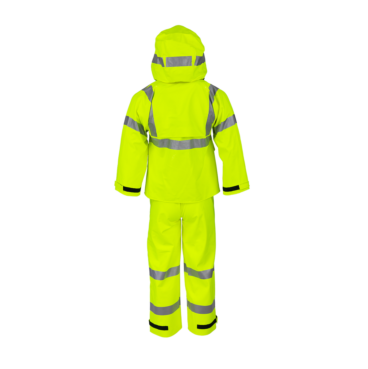 NASCO Sentinel women's FR rain bib overalls with matching jacket, full-suit view