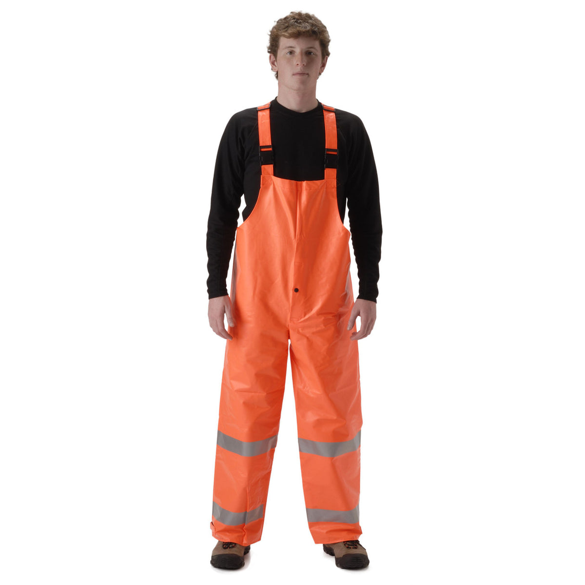 NASCO ArcLite HiVis FR rain bib overalls in Fluorescent Orange