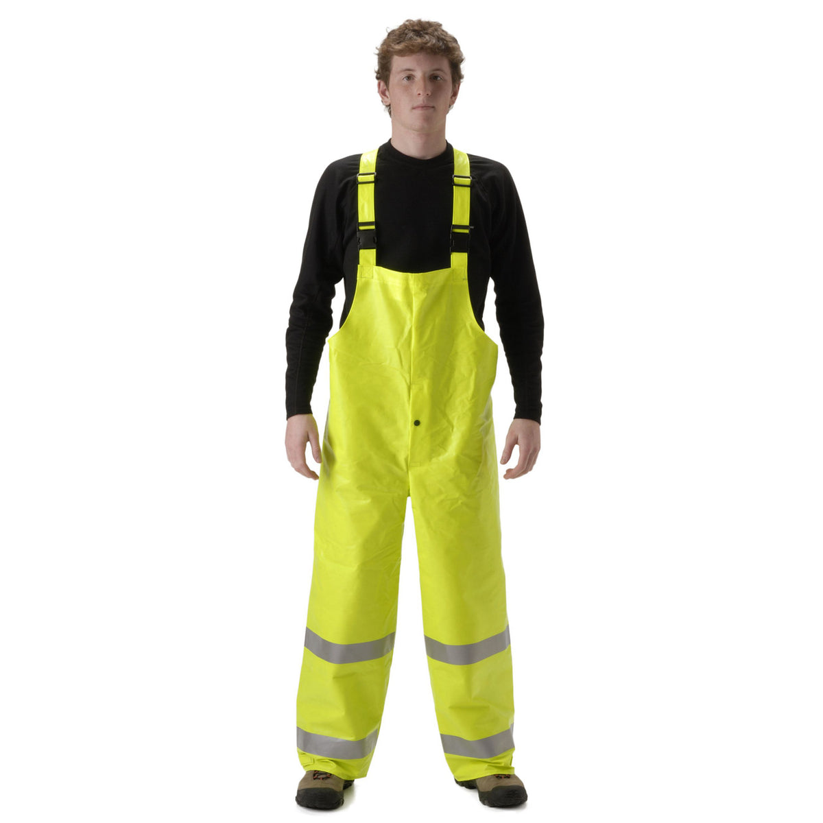 NASCO ArcLite HiVis FR rain bib overalls in Fluorescent Yellow