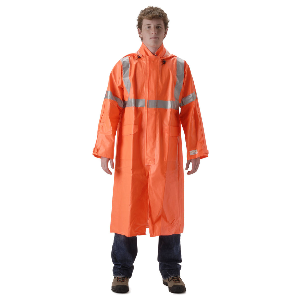 NASCO ArcLite HiVis FR rain coat in Fluorescent Orange