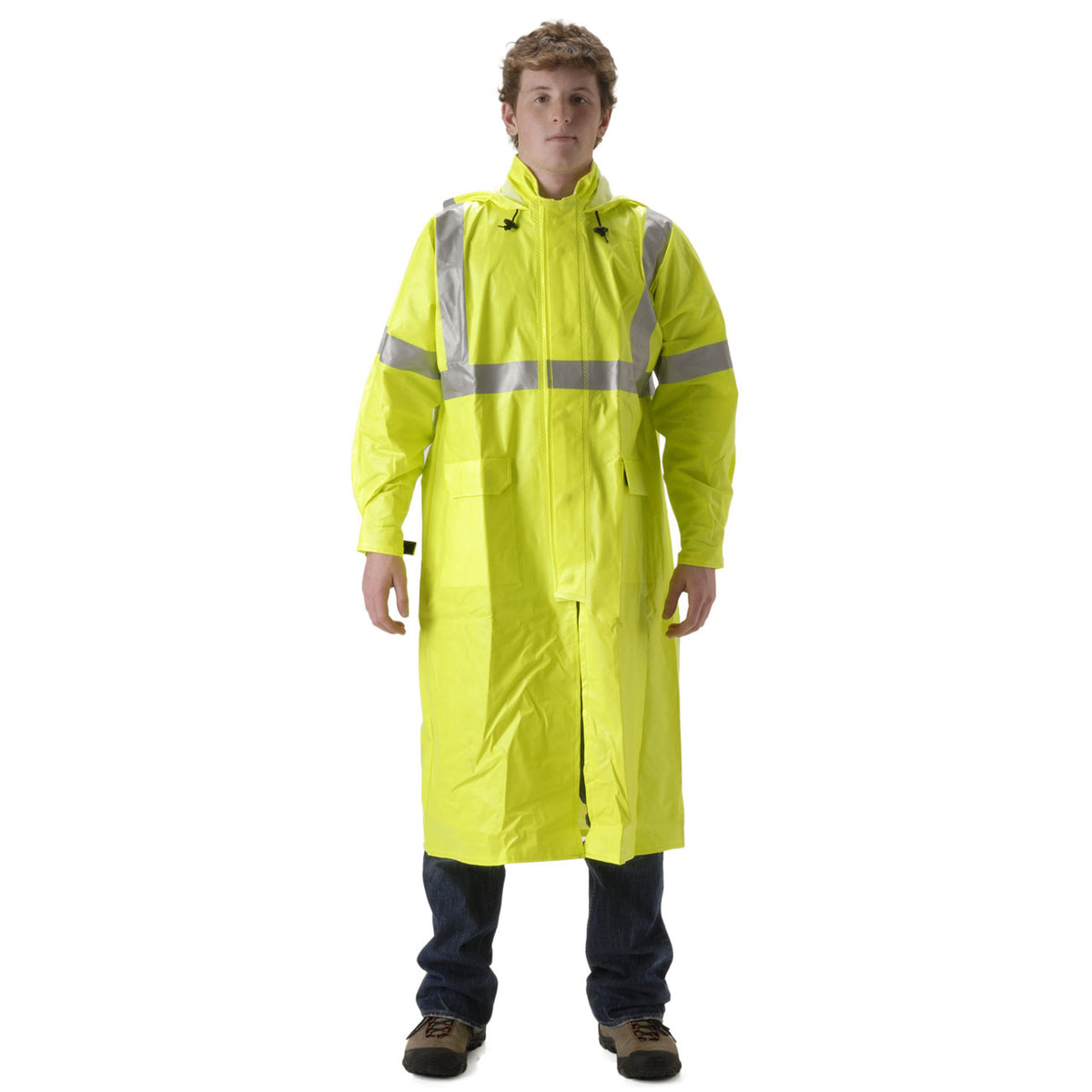 NASCO ArcLite HiVis FR rain coat in Fluorescent Yellow