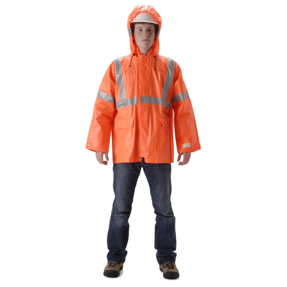 NASCO ArcLite HiVis FR rain jacket in Fluorescent Orange