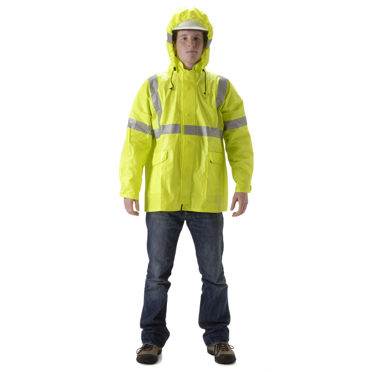 NASCO ArcLite HiVis FR rain jacket in Fluorescent Yellow