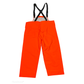 NASCO Sentinel FR rain bib overalls with self-material suspenders in Fluorescent Orange, back view