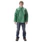 NASCO AcidBasic chemical splash rain jacket in Green, worn view