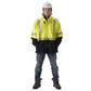 NASCO Omega FR rain jacket in Navy and Fluorescent Yellow