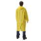 NASCO WorkLite rain coat with attached hood and patch pockets in Yellow, alternate view