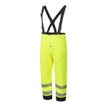 NASCO Omega 5501TNFY113 FR rain bib overalls in Navy and Fluorescent Yellow