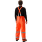 NASCO Sentinel FR rain bib overalls in Fluorescent Orange, back view