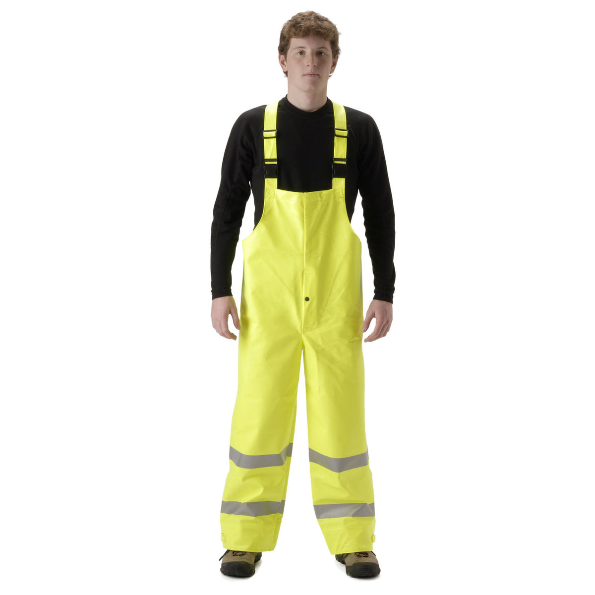 NASCO Sentinel FR rain bib overalls in Fluorescent Yellow