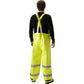 NASCO Sentinel FR rain bib overalls in Fluorescent Yellow, back view
