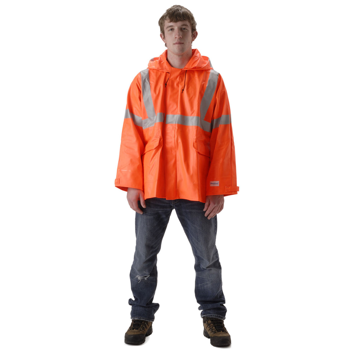NASCO Sentinel FR rain jacket in Fluorescent Orange