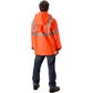 NASCO Sentinel FR rain jacket in Fluorescent Orange, back view