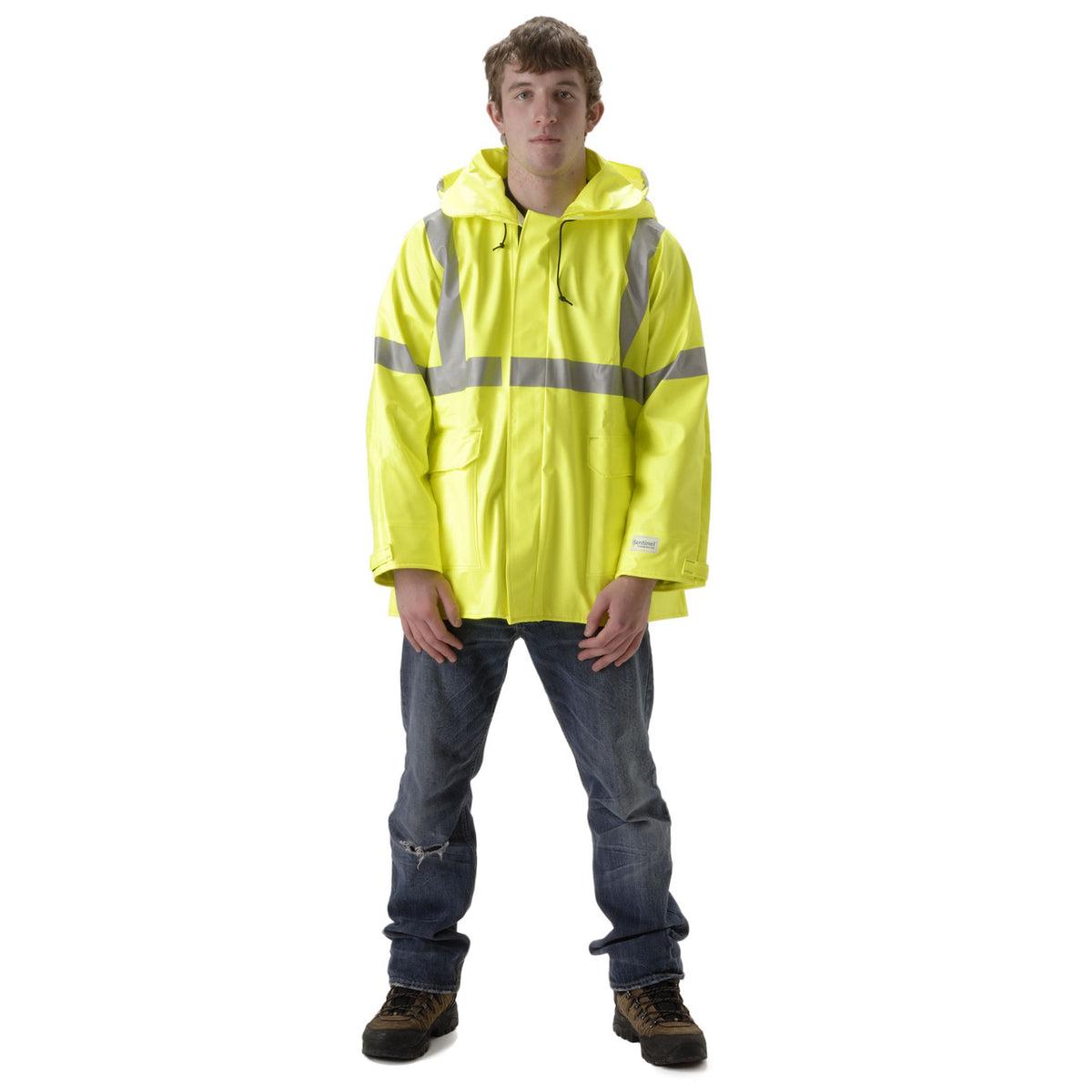 NASCO Sentinel FR rain jacket in Fluorescent Yellow