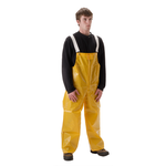 NASCO WorkHard heavy-duty rain bib overalls in Spanish Yellow