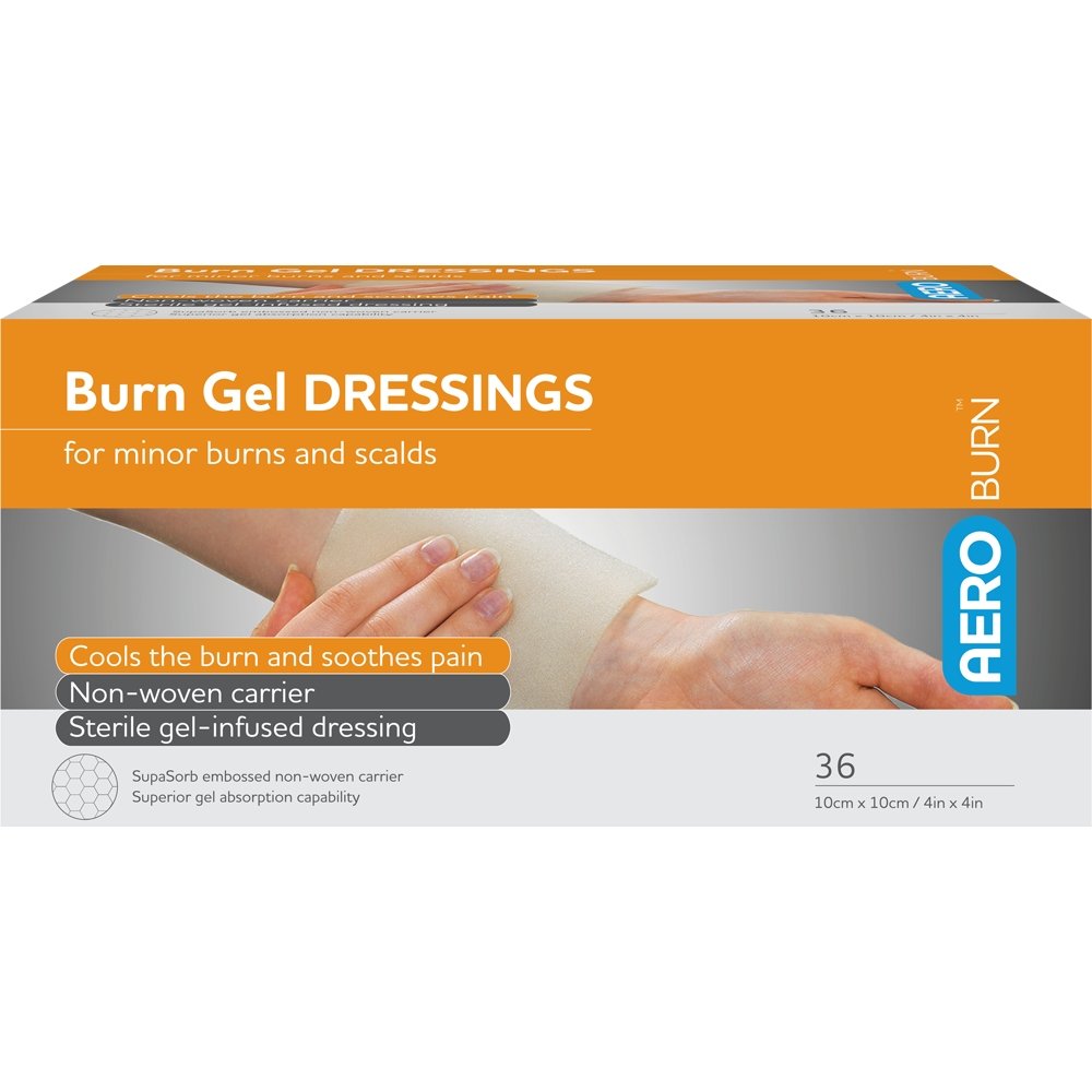 Burn Dressing - 4 x 4 Inches - First Aid Kit Refills (PK 36 Dressings)