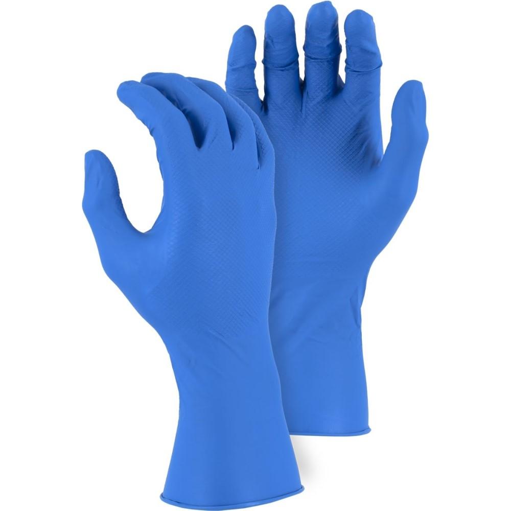 Chemical Resistant Disposable Gloves - 8 MIL Nitrile, Embossed Pattern, Ambidextrous, 12 Inch Beaded Rolled Cuff (480 Gloves)