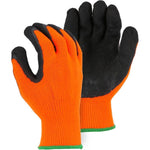 Crinkle Latex Palm Dip High Visibility Terry Lined Nylon Glove (PK 12 Pairs) - Majestic