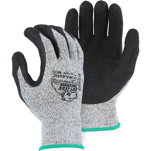 Cut Resistant Glove - KorPlex Blend, Crinkle Latex Palm Dip, Moderate Cut Resistance (PK 12 Pairs) - Majestic