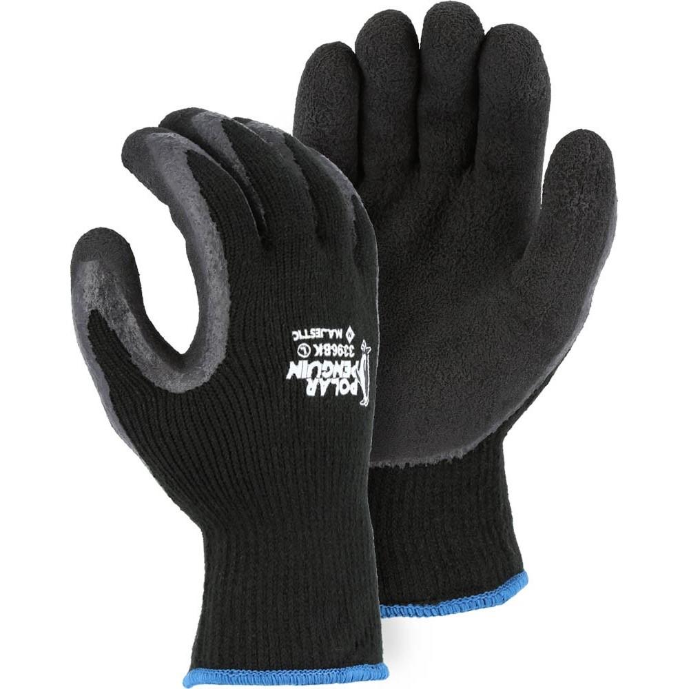 Cut Resistant Winter Glove - Napped Terry Knit, Foam Latex Palm Dip, Light Cut Resistance (PK 12 Pairs) - Majestic