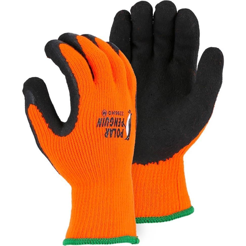 Cut Resistant Winter Glove - Napped Terry Knit, Foam Latex Palm Dip, Light Cut Resistance (PK 12 Pairs) - Majestic