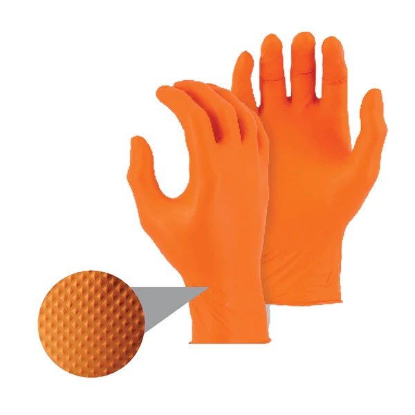 Disposable Gloves - 8 MIL Nitrile, Powder-Free, Textured, Ambidextrous, Beaded Cuff (1,000 Gloves)