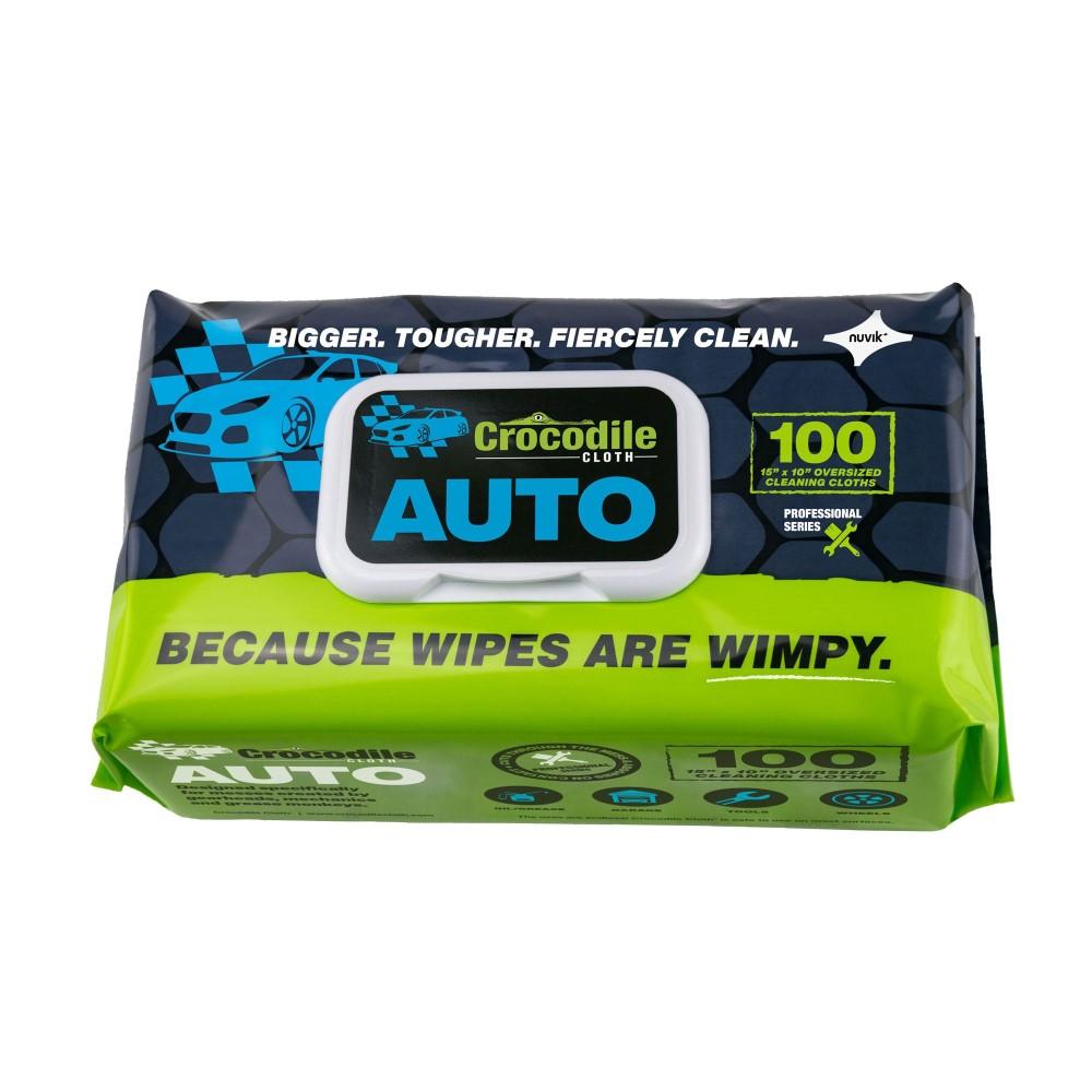 Disposable Industrial Cleaning Cloths (PK 100 Wipes) - Crocodile Cloth, 10 x 15 Inch Wipes in Original, Automotive, Or Paint Professional Series