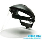 Face Shields for Most Headgear & Helmet Adapters (PK 100 Shields)