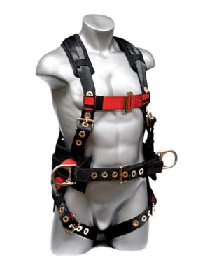 Fall Safety Harnesses - 3 Steel D-Rings (Back & Hips), Quick Connect and Tongue Buckles - Iron Eagle Series Fall Arrest