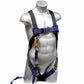 Fall Safety Kit - Safety Harness with 1 Steel D-Ring, 5 or 6 ft. Energy Absorbing Lanyard With Snap Hook - Construction Plus Series Fall Arrest