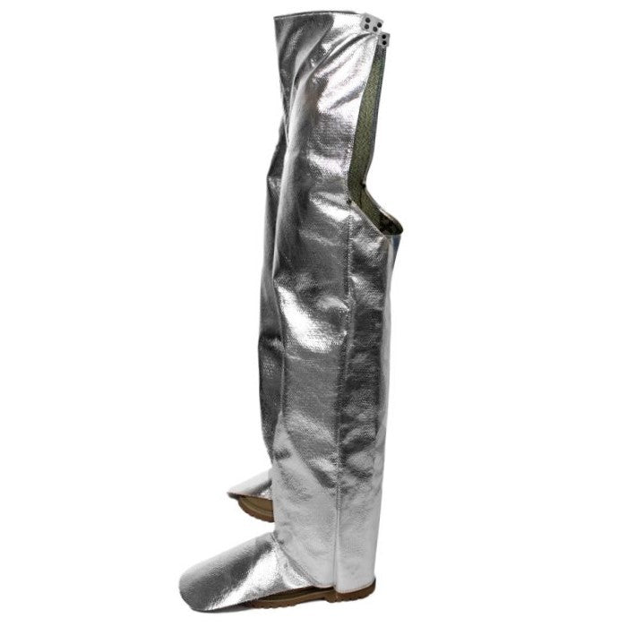Armor Chaps Aluminized Chaps w Foot Flaps - 19 oz. OPF/Para-Aramid Blend