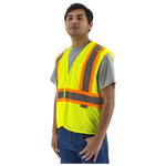 Hi Vis Breakaway Mesh Safety Vest - ANSI 2, DOT Striping (PK 5 Vests)